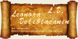 Leonora Deliblaćanin vizit kartica